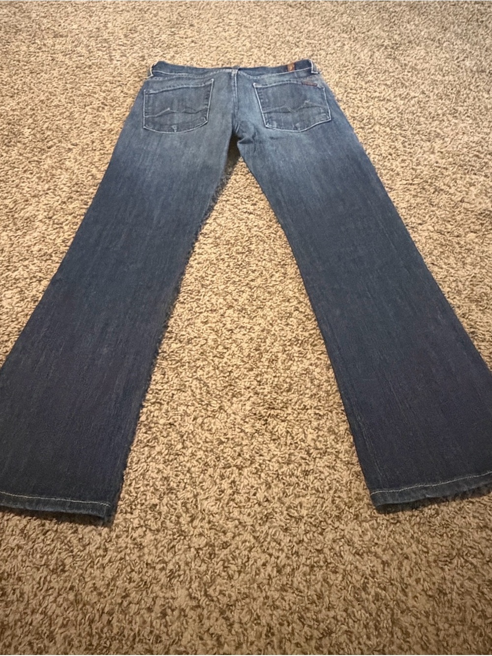 7 For All Mankind Women's  Blue Straight-Leg Jeans, Size 27